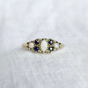 
                  
                    Load image into Gallery viewer, Tabitha Opal and Sapphire Ring
                  
                