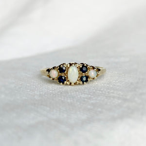 
                  
                    Load image into Gallery viewer, Tabitha Opal and Sapphire Ring
                  
                