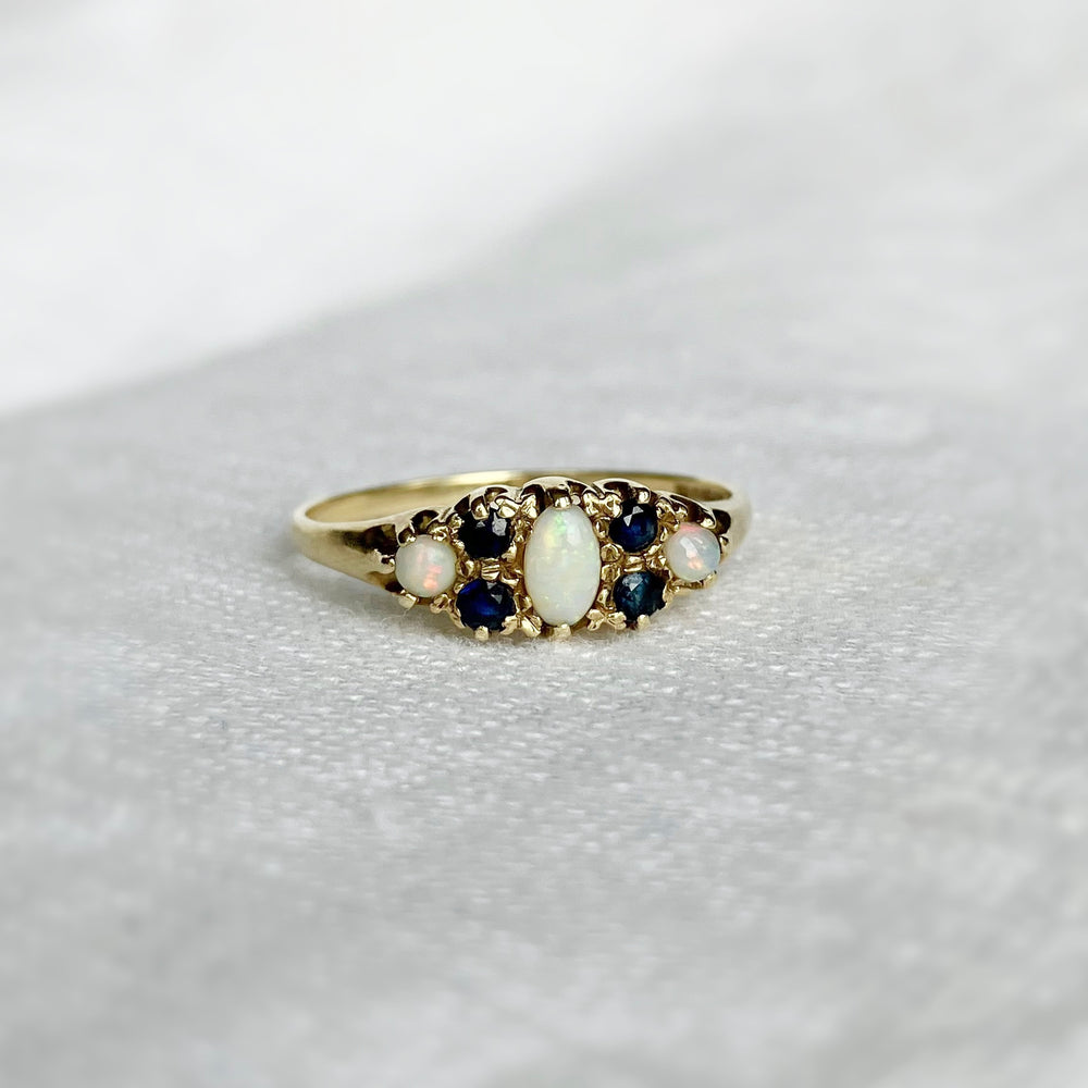 
                  
                    Load image into Gallery viewer, Tabitha Opal and Sapphire Ring
                  
                