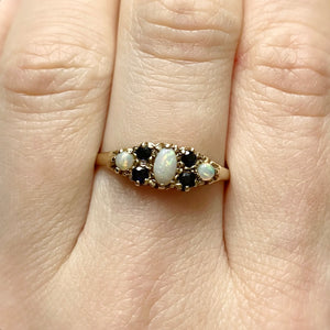 
                  
                    Load image into Gallery viewer, Tabitha Opal and Sapphire Ring
                  
                